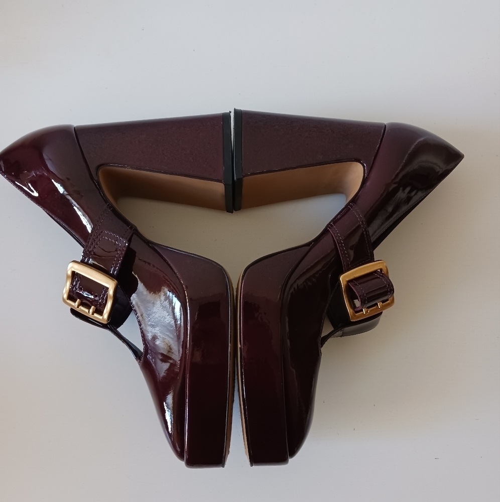 Vince Camuto Elegant Burgundy Marocean Platform Loafers Mary Jane size 7.5 - Picture 14 of 16